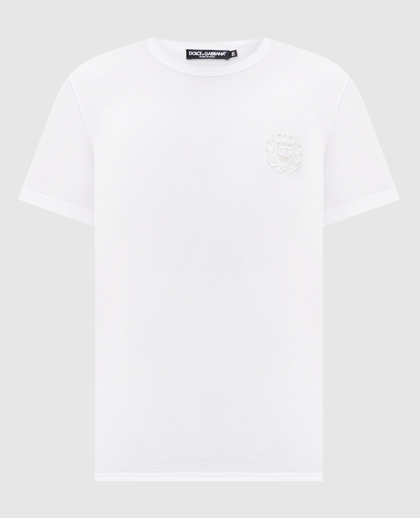 White T-shirt with monogram patch
