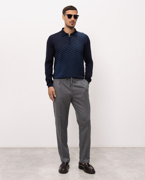Peserico Dark gray wool pants R5423902710