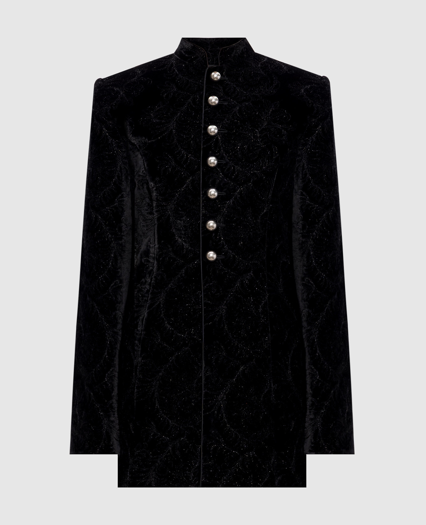 Yana Marsina black velvet jacket with silk