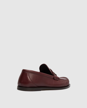 Saint Laurent Burgundy leather loafers LAURENT 820648AAELH