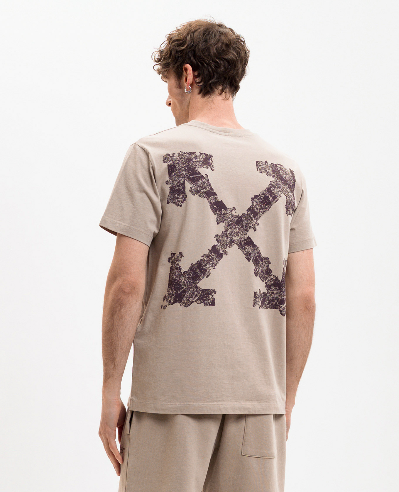 Beige Heraldic Arrow T-shirt Off-White 4
