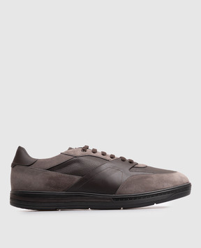 Stefano Ricci Brown leather sneakers UG34G6706SDPMRW