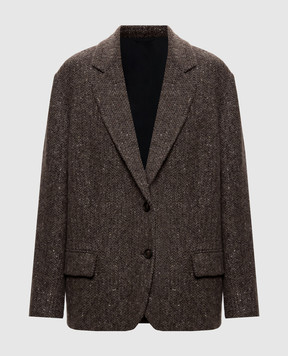 Brunello Cucinelli Brown patterned wool jacket MG5667205