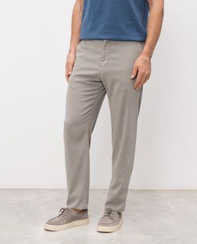 Kiton Gray pants with patch UPLACK0606H