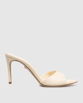 Babe Pay Pls Beige leather mules 205804KO