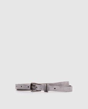 Brunello Cucinelli Gray suede belt M0DELC149P