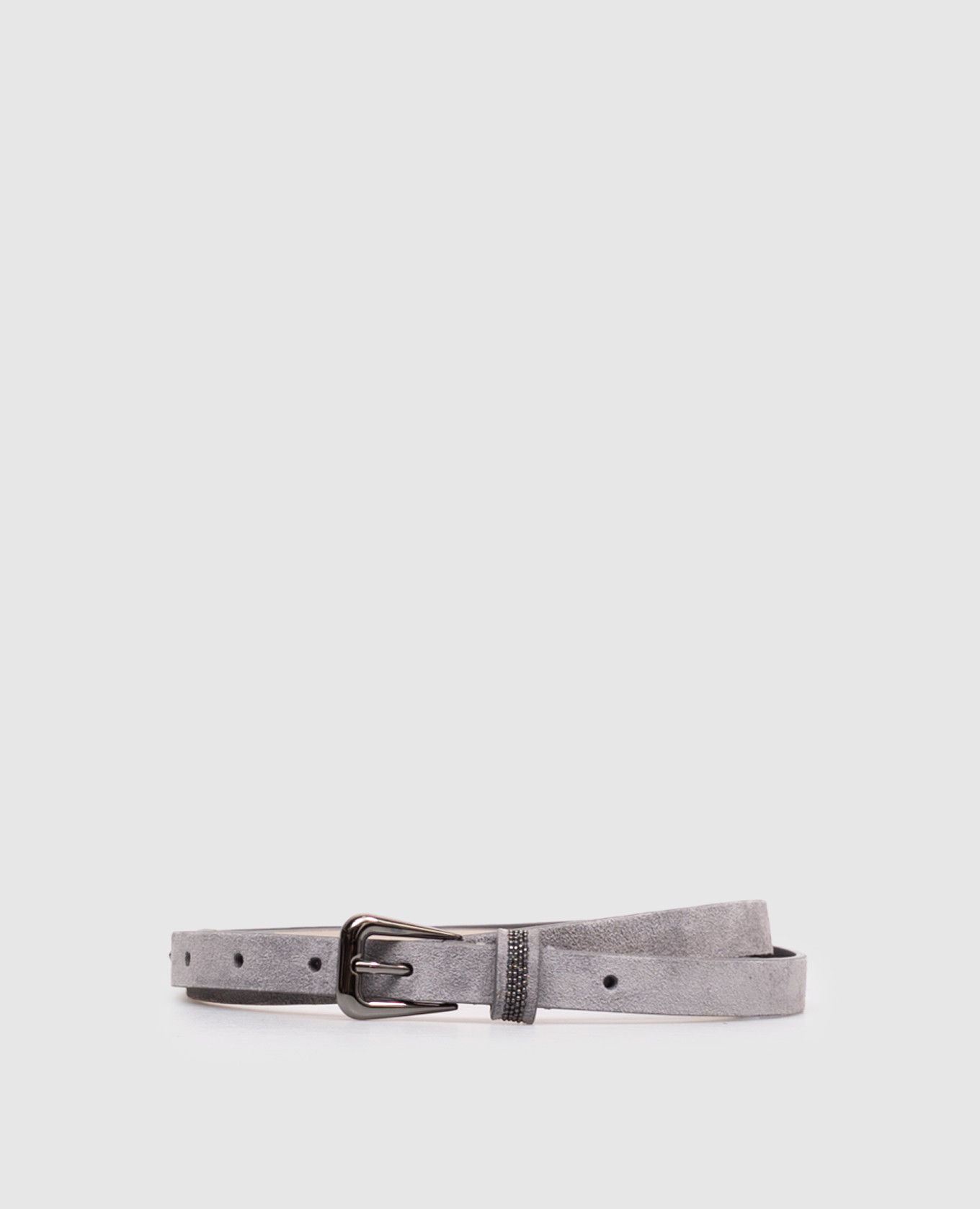 Gray suede belt