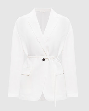 Brunello Cucinelli White jacket with linen MH1267591
