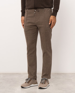 Doriani Cashmere Brown wool pants P161CSF19T125