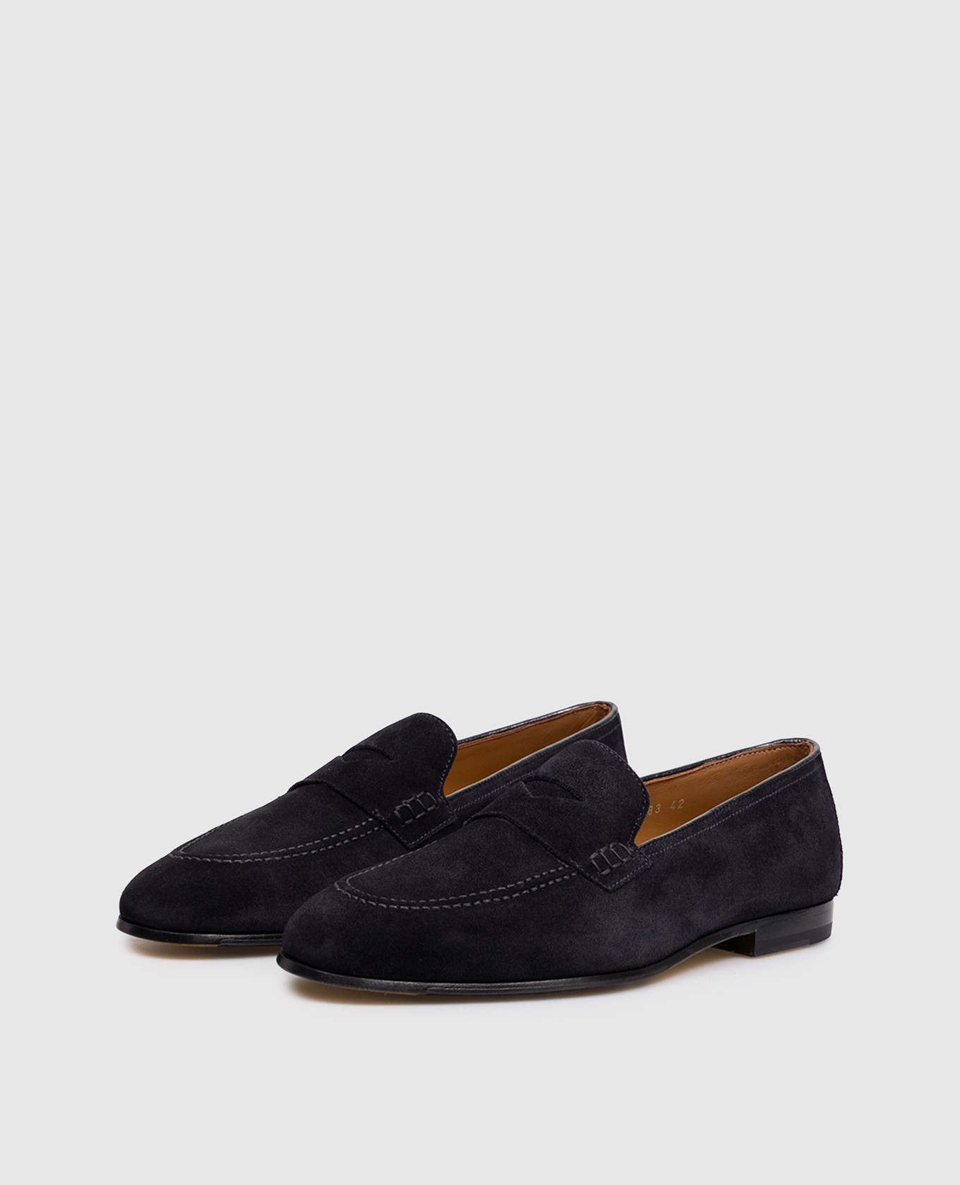 Navy blue suede loafers Doucal's 2