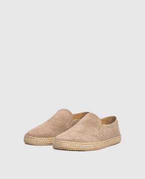 Brunello Cucinelli Brown suede espadrilles MZUOHEI837