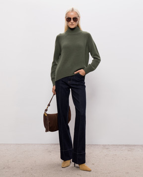 Allude Green wool and cashmere sweater 26517104