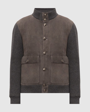 Brunello Cucinelli Gray combination jacket MPCLF1955