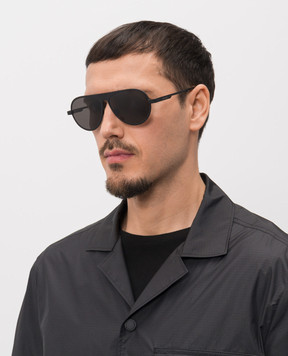 JW Anderson JWA05-Aviator Black Sunglasses with Titanium EW0021FA0500