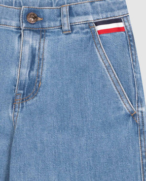 Moncler ENFANT Kids' blue jeans with logo patch L29542A00004598A1