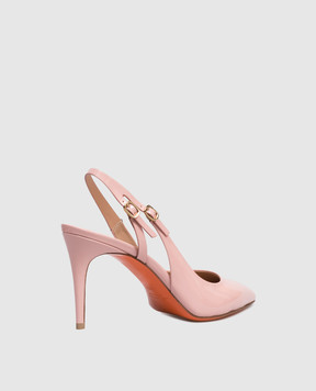 Santoni Pink patent leather slingbacks WDID71269HI2NVHD