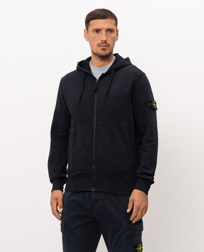 Stone Island Blue sports jacket with logo patch L2S156100061S0051