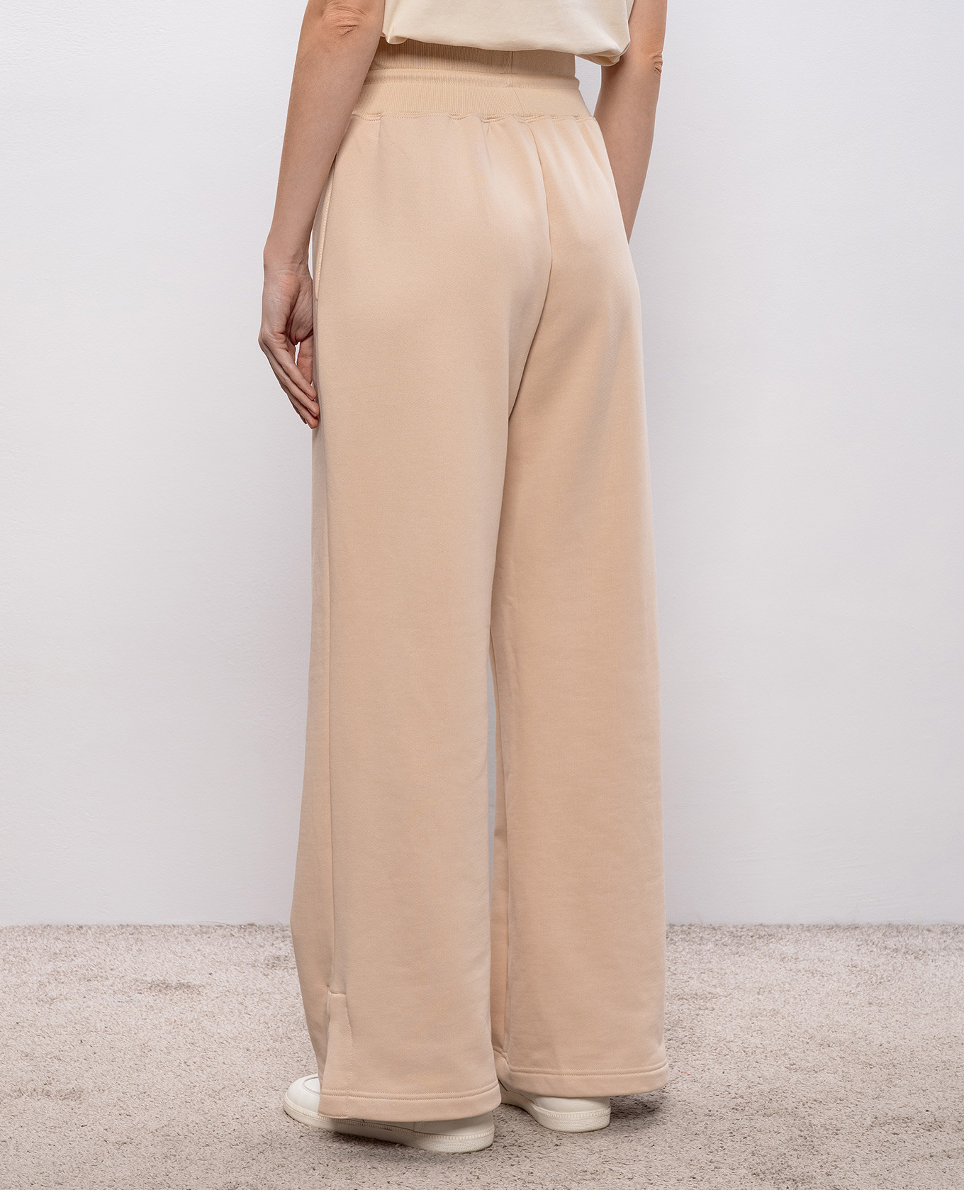 Beige sweatpants with logo embroidery Twinset 4