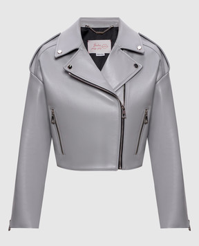 Babe Pay Pls Gray leather jacket 2516GRAND