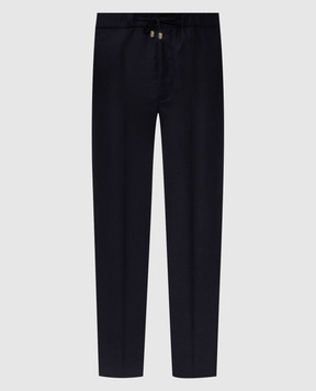 Enrico Mandelli Blue cashmere pants GYMP015607