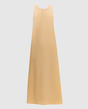 Solotre Yellow dress with slits M1AB0099