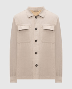 Pini Parma Beige wool shirt jacket SHIJKTBEI