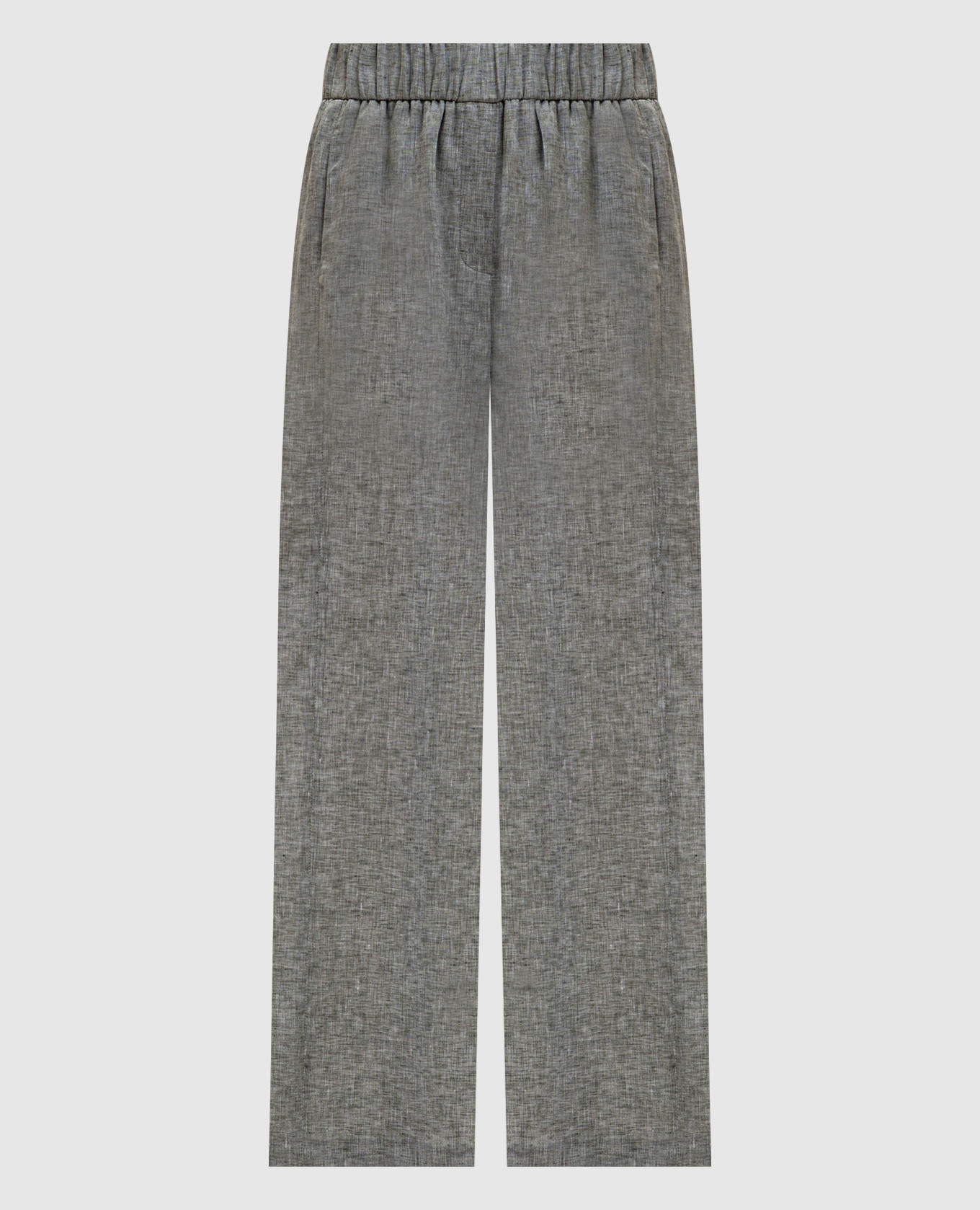 Gray linen palazzo