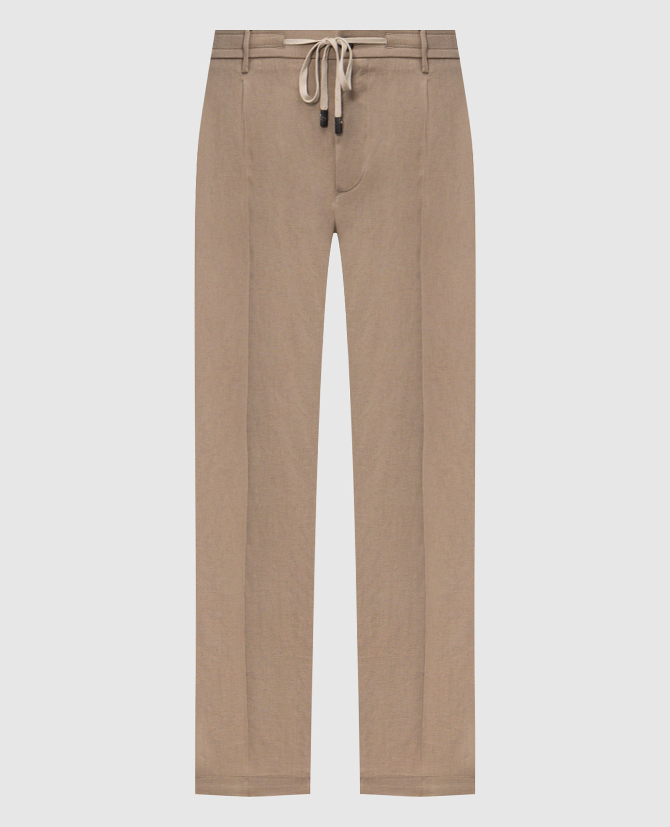 Pantaloni di lino beige