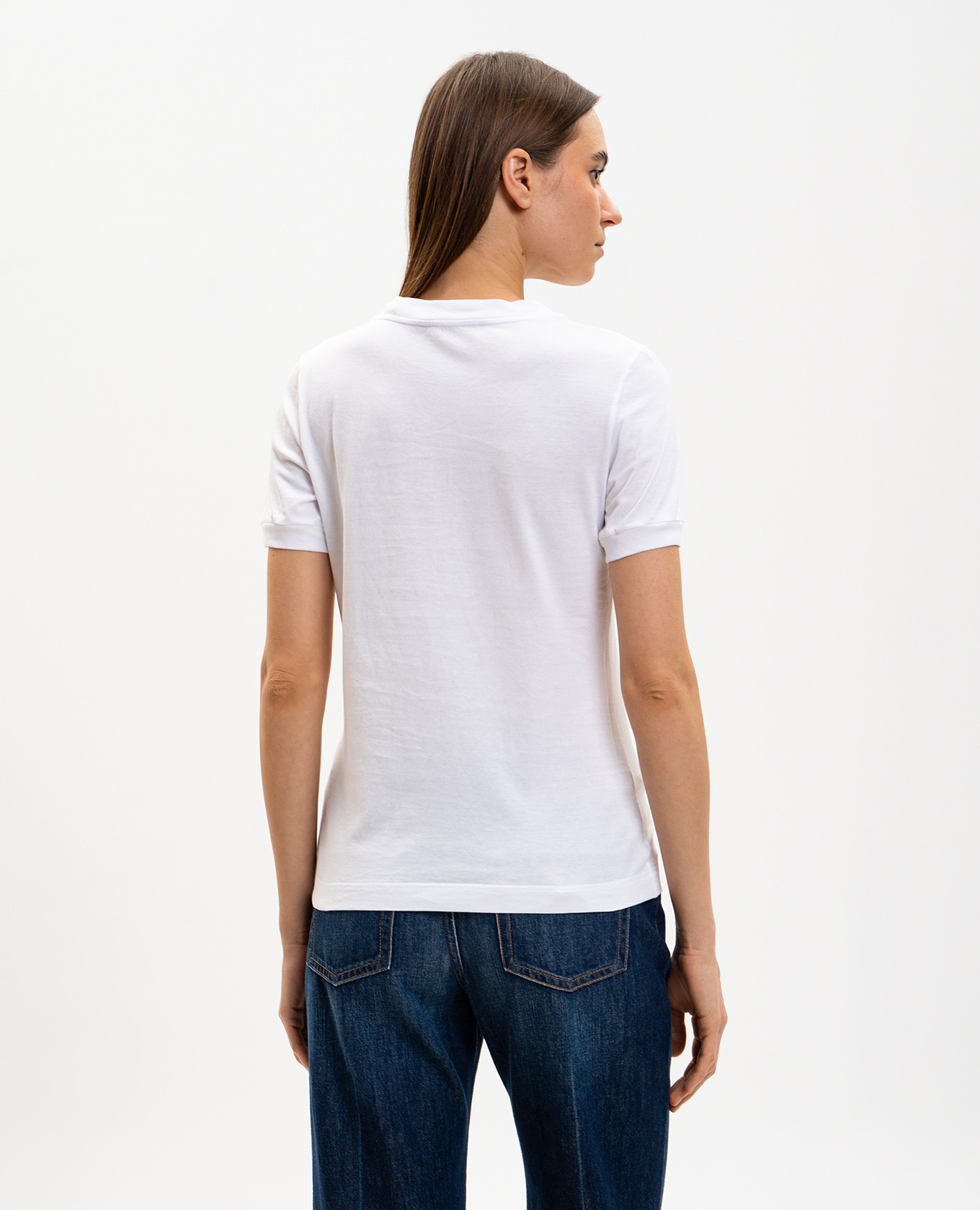 White T-shirt with print and embroidery Dolce&Gabbana 4