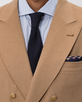 Brunello Cucinelli Blue patterned silk tie MY8650018