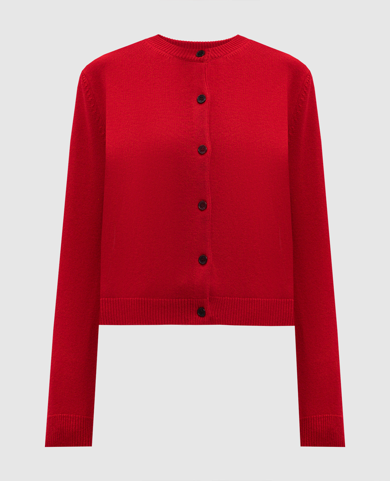 

Red wool and cashmere cardigan with logo Juun.j