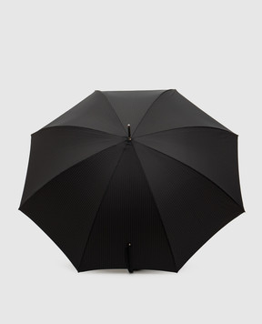 Pasotti Black umbrella-cane with pattern OMIT478BLUES59732N37