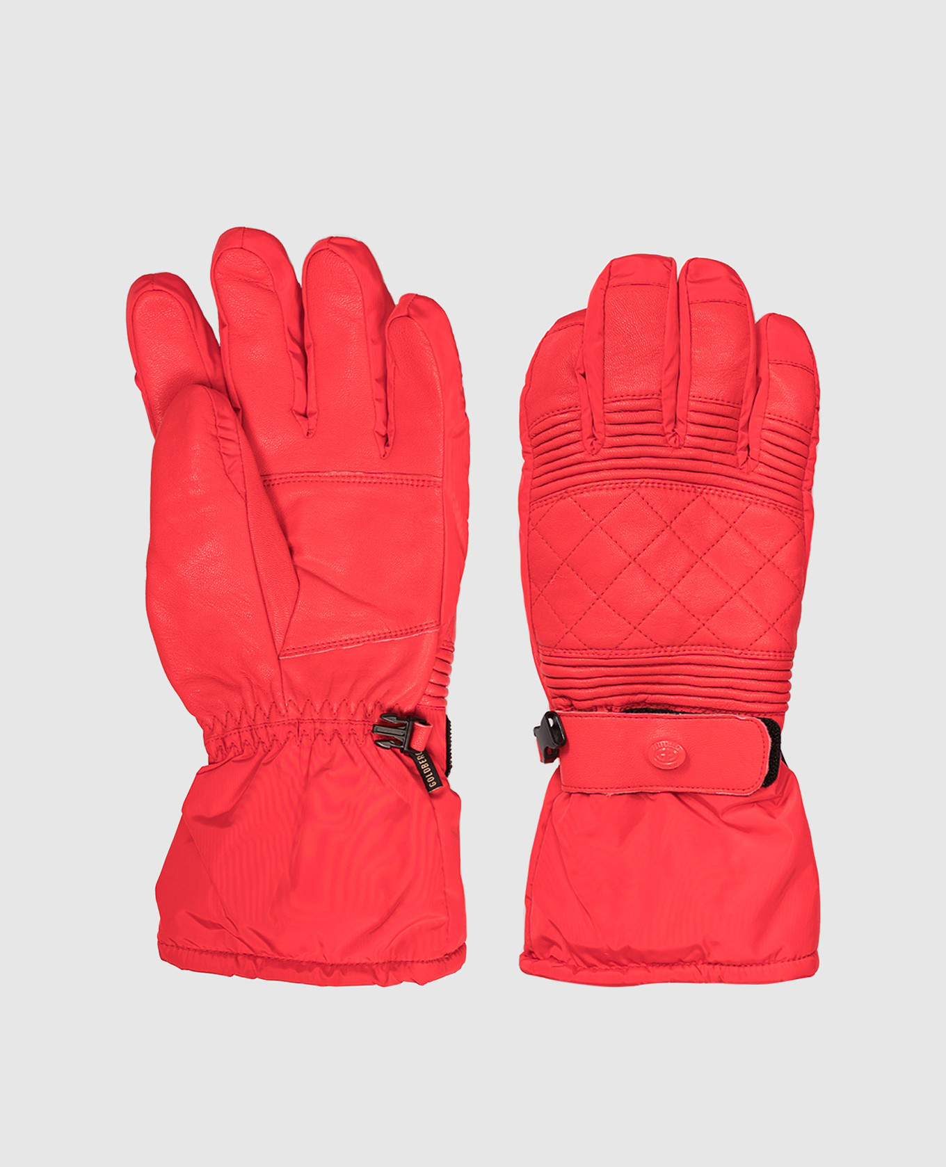 

Red combined ski gloves VELOCITÃ Goldbergh