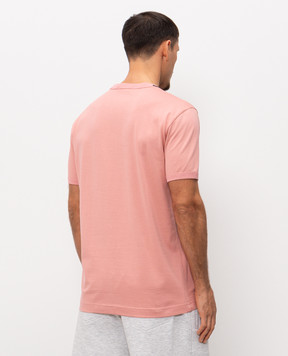 Dolce&Gabbana Pink T-shirt with monogram patch G8PV1ZG7P3N