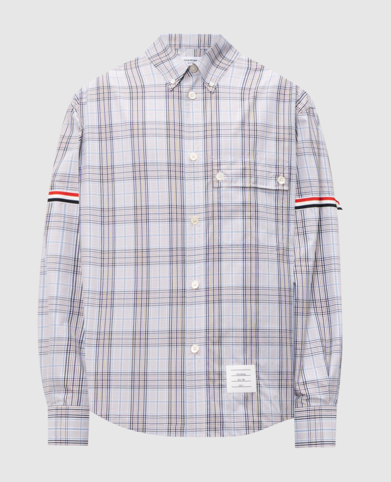Checked shirt with logo patch
