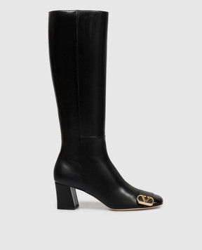 Valentino Black leather boots VLogo 9W2S0PT6KLD