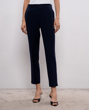Twinset Blue pants with logo embroidery 261TE2130