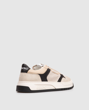 Iceberg Beige leather sneakers with perforations IU1751B