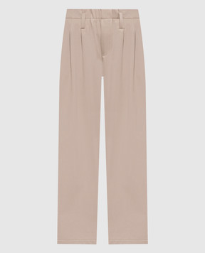 Brunello Cucinelli Beige pants with chain MP126P9295