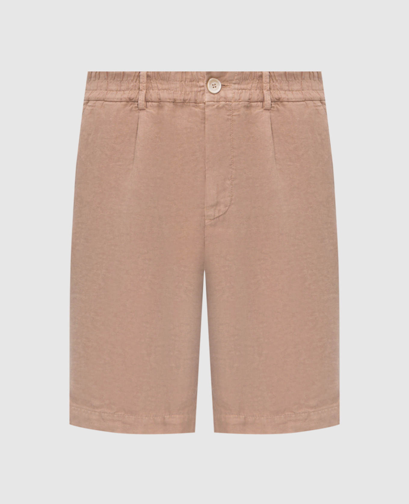 Brown linen shorts