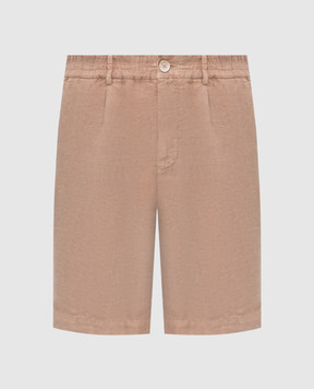 Brunello Cucinelli Brown linen shorts M243DU0065