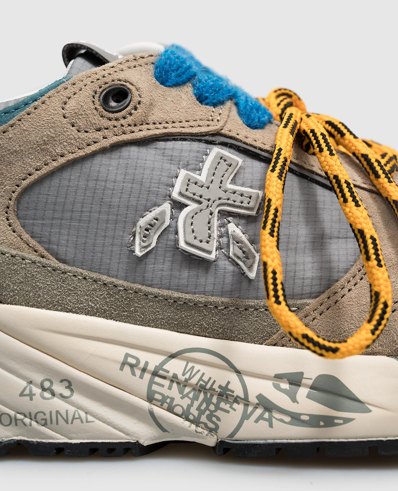 Beige Mased combination sneakers with reflective inserts Premiata 5