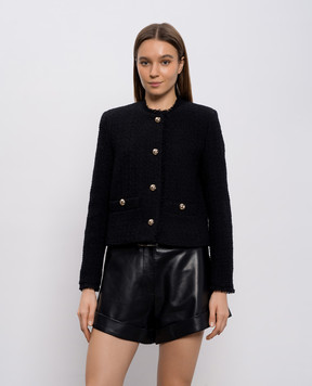 Max Mara Weekend Black tweed jacket WKDAGAMI made of wool WKDAGAMI
