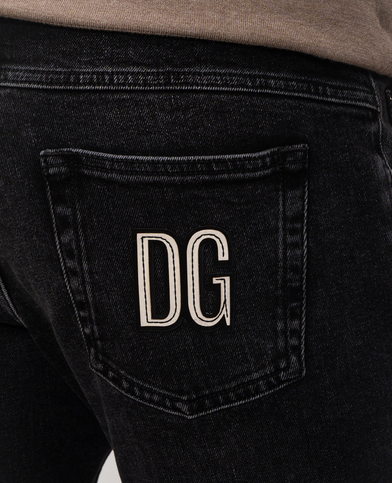 Grey jeans with DG patch Dolce&Gabbana 5