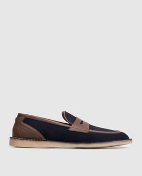 Dolce&Gabbana Blue suede loafers A50744A0084