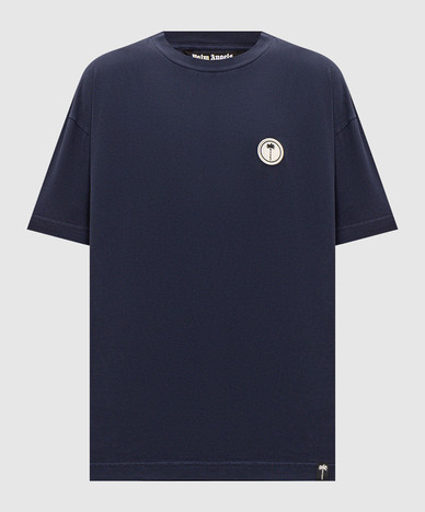 Blue T-shirt with branded patch