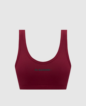 Jil Sander Burgundy swimsuit bodice with logo J40BR0006J20011