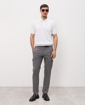 Stefano Ricci Grey wool cargo pants M1T6100580W501