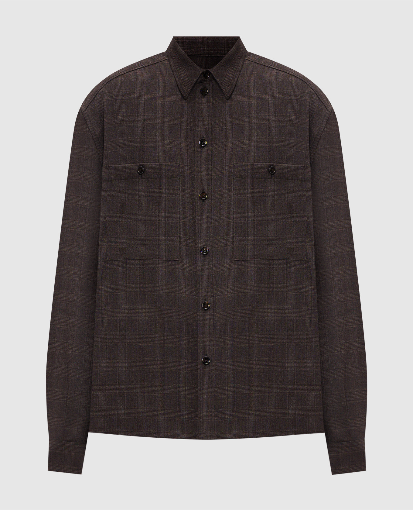 Brown checkered shirt Dolce&Gabbana