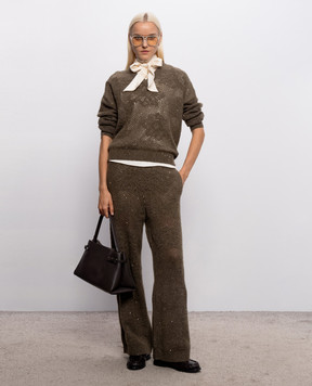 Brunello Cucinelli Khaki pants with wool MFA790199